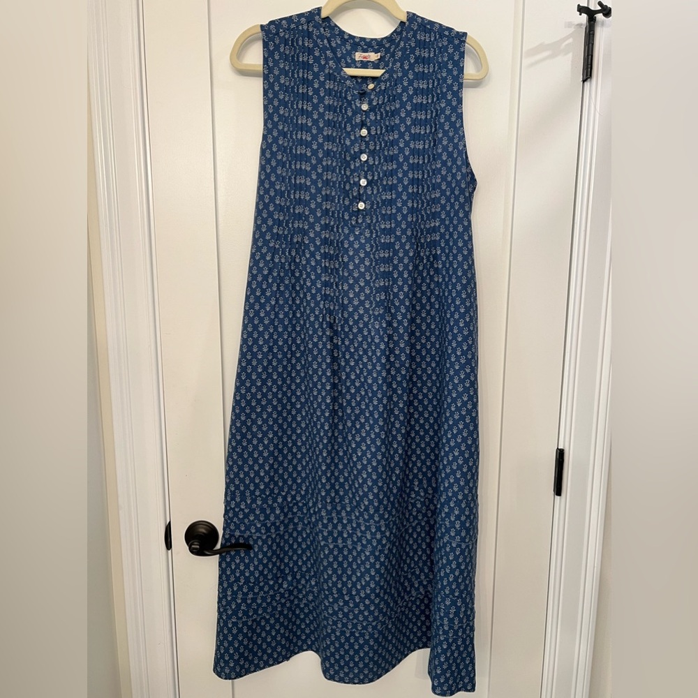 Faherty Isha Midi Dress Gobi Floral Large NO BELT